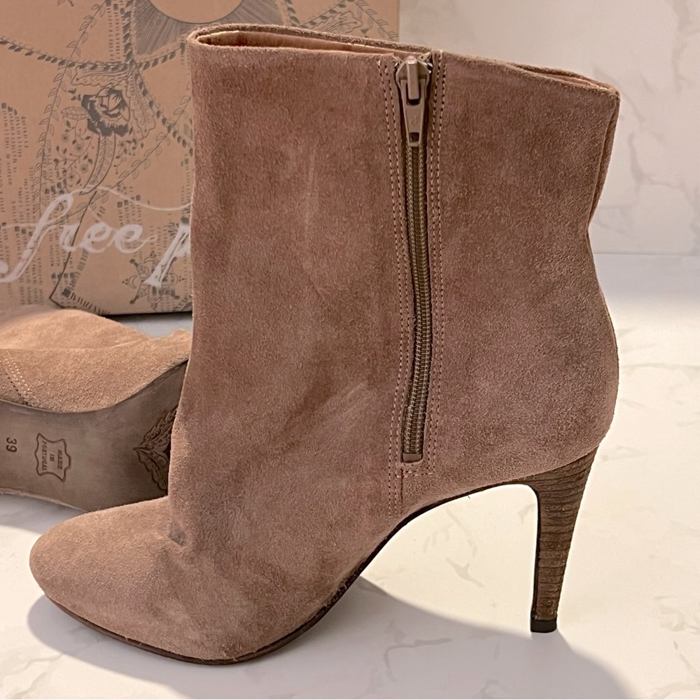 NEW! Free People Suede Heel Boots - Picture 4 of 11